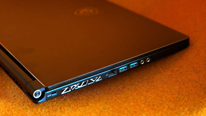 The splash of gold inside the GS65's vents is a nice touch.